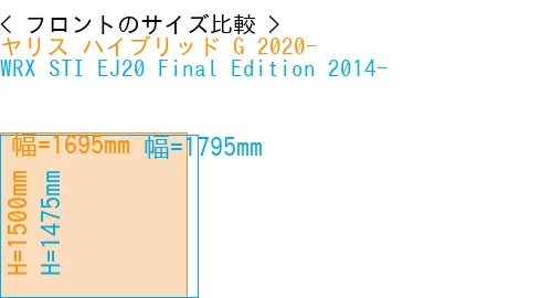 #ヤリス ハイブリッド G 2020- + WRX STI EJ20 Final Edition 2014-